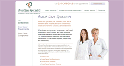 Desktop Screenshot of breastcarespecialists.net