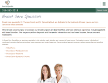 Tablet Screenshot of breastcarespecialists.net